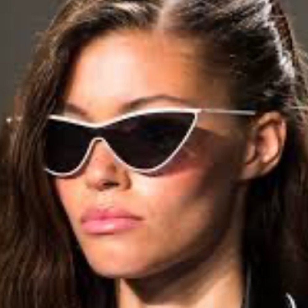 Le Specs White Frame Black Lens Cat-Eye Sunglasses